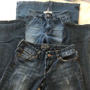 2 pairs of jeans